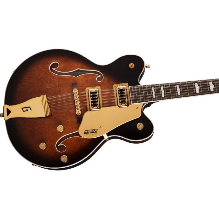 Gretsch G5422g 12 Electromatic Classic Hollow Body DC 12 string Single Barrel, angled view