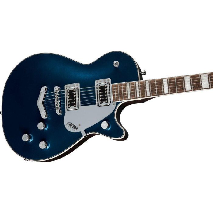 Gretsch G5220 Electromatic Jet Bt Single cut V stop Midnight Sapphire, angled view