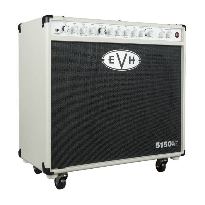 EVH 5150III 50W 6L6 112 Combo Amplifier, Ivory Side Angle