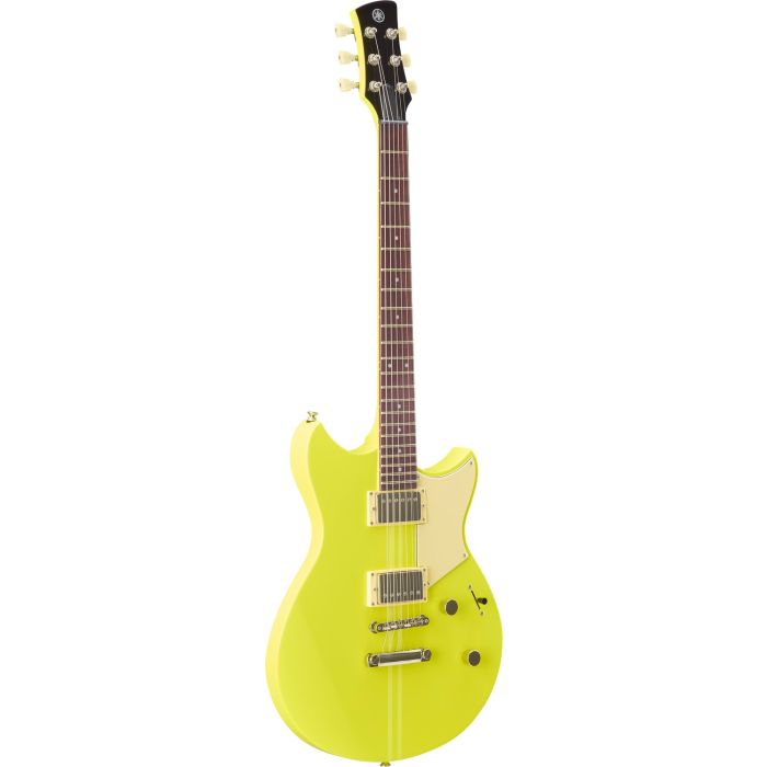 Yamaha Revstar Element RSE20 Electric Guitar, Neon Yellow angled view