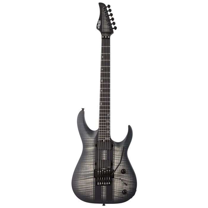 Schecter Banshee GT-FR Electric Guitar, Satin Charcoal Burst front view