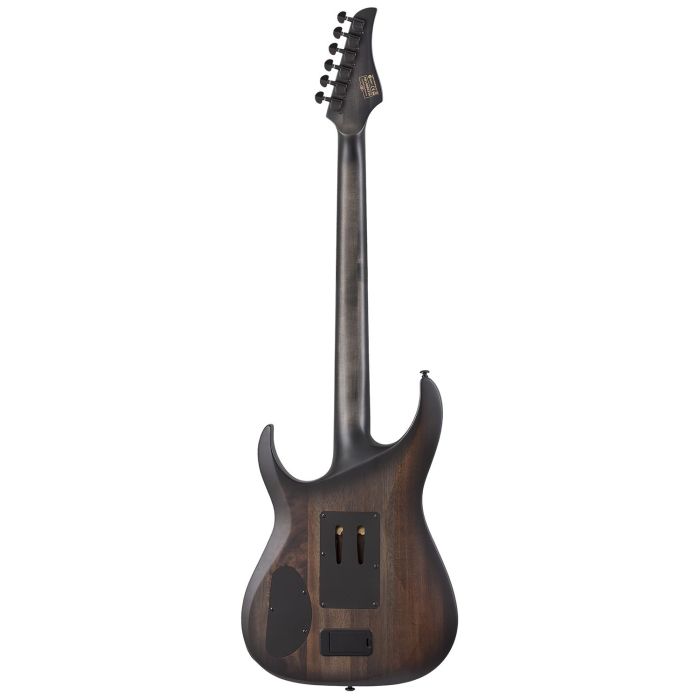 Schecter Banshee GT-FR Electric Guitar, Satin Charcoal Burst rear view