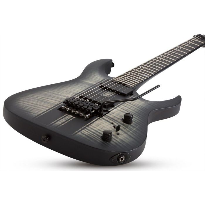 Schecter Banshee GT-FR Electric Guitar, Satin Charcoal Burst angled view