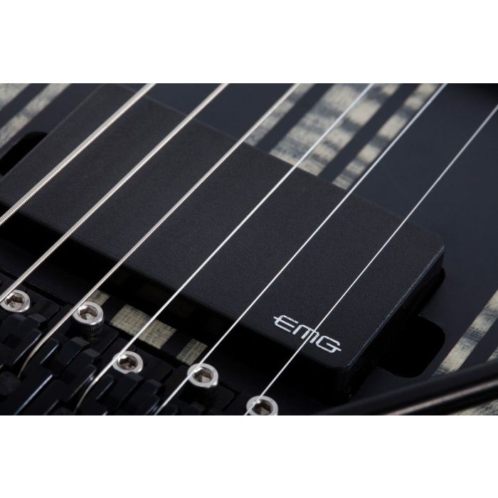 Schecter Banshee GT-FR Electric Guitar, Satin Charcoal Burst pickup closeup