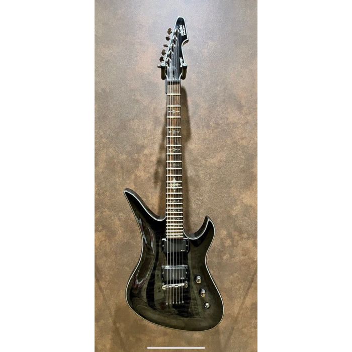 Pre-loved Schecter Diamond Series Avenger, Trans Charcoal Sunburst front view