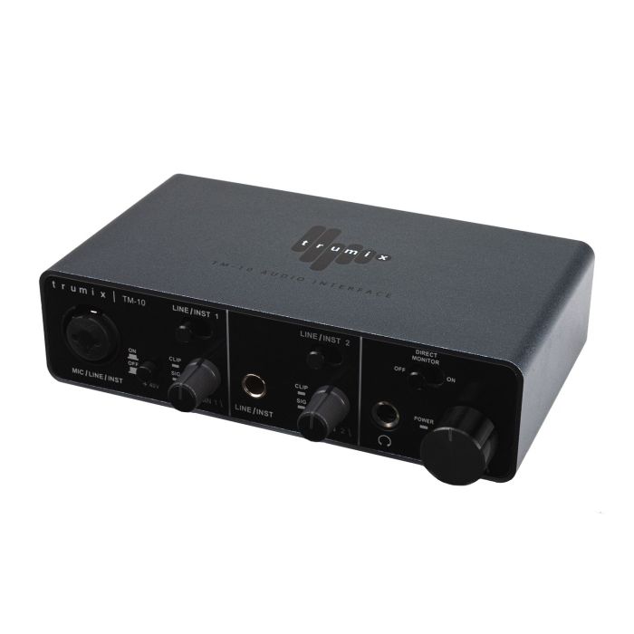 Right angled view of the Trumix TM-10 USB Audio Interface