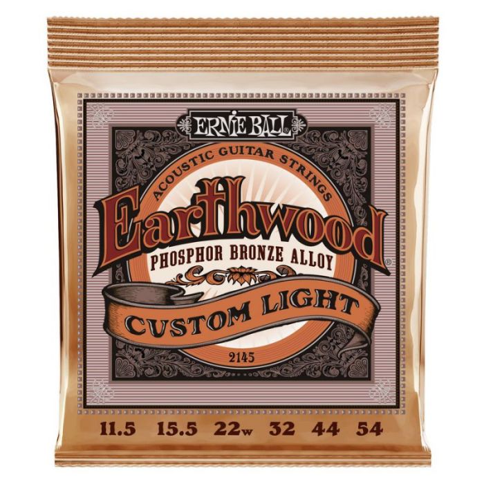 Ernie Ball Earthwood Custom Light Phos Bronze Acoustic Strings front view