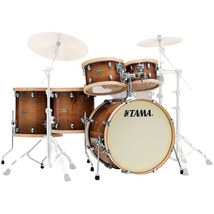 TAMA S.L.P Studio Maple 5-Piece Shell Pack, Gloss Sienna