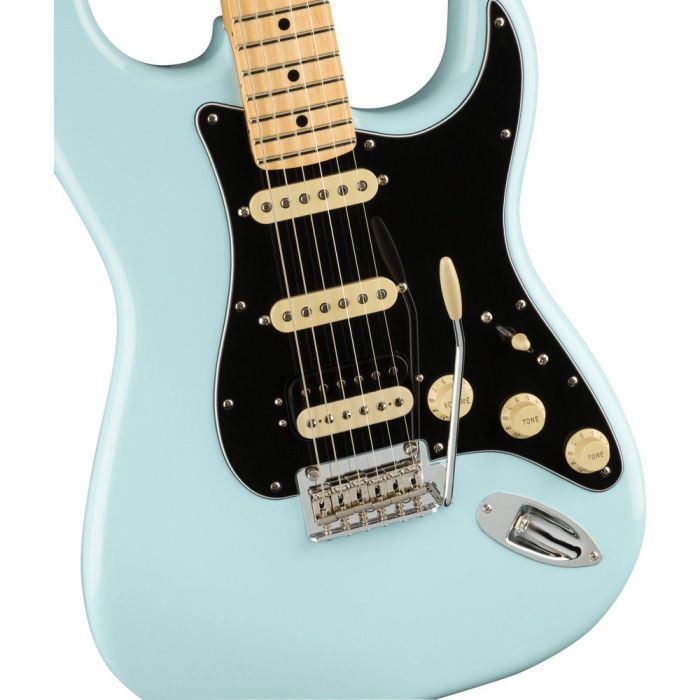 Fender FSR Player Stratocaster Hss MN Sonic Blue, body closeup