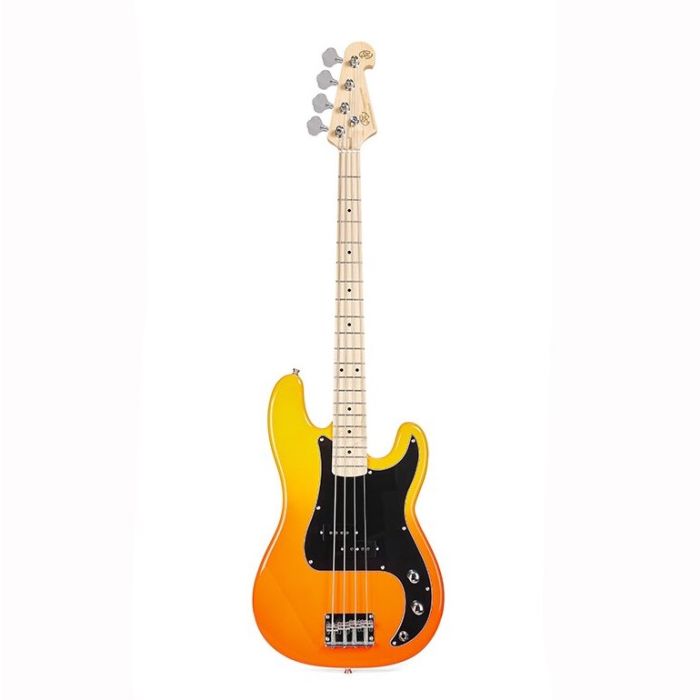 SX Electric Bass Modern Series PB, Orange front view