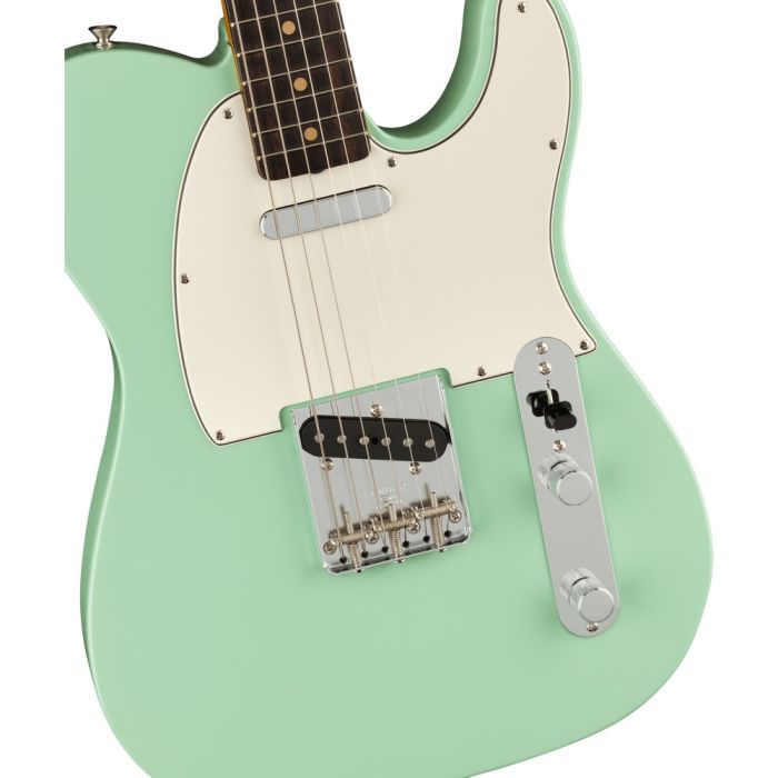 Fender American Vintage Ii 63 Tele Rw Sea Foam Green, body closeup