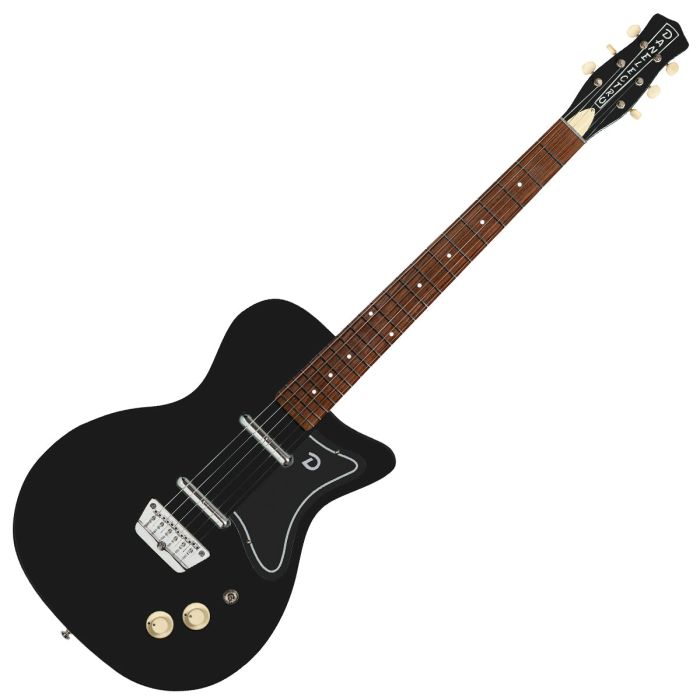 danelectro 57 electric guitar limo black, front view