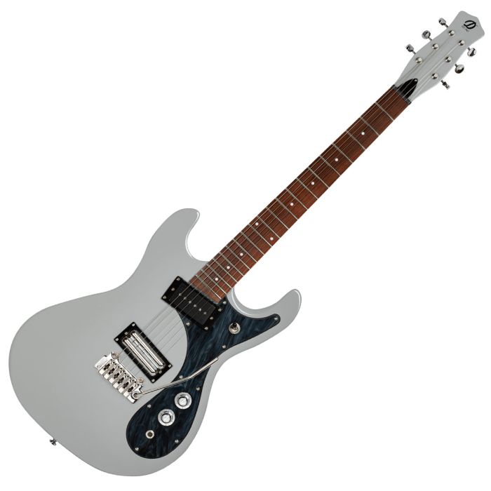 danelectro 64xt electric guitar ice grey, front view