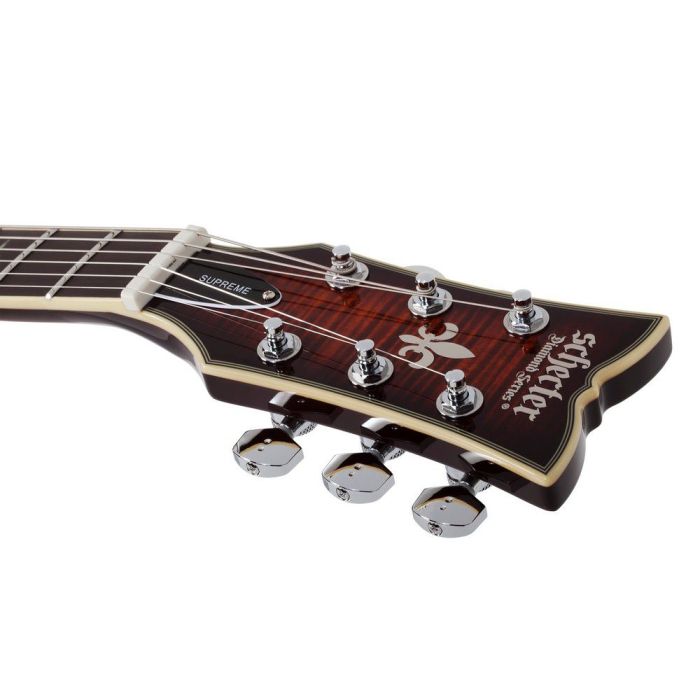 Schecter Solo II Supreme Ceb, headstock front