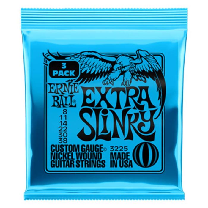 Overview of the Ernie Ball Extra Slinky 8-38 (3 Set Pack)
