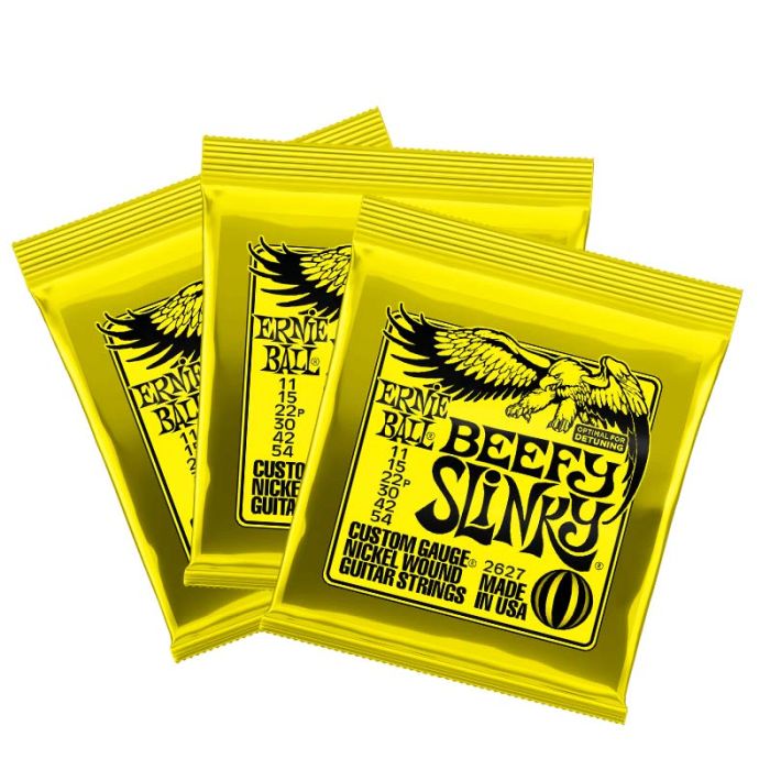 Overview of the Ernie Ball Beefy Slinky 11-54 (3 Set Pack)