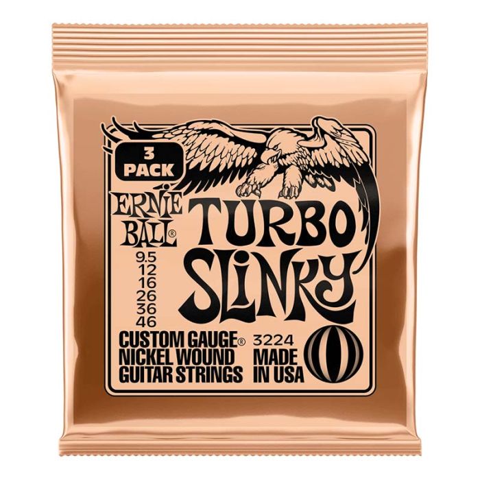 Overview of the Ernie Ball Turbo Slinky 9.5-46 (3 Set Pack)