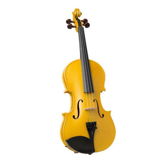 Harlequin Violin Outfit Yellow 4 4, front view