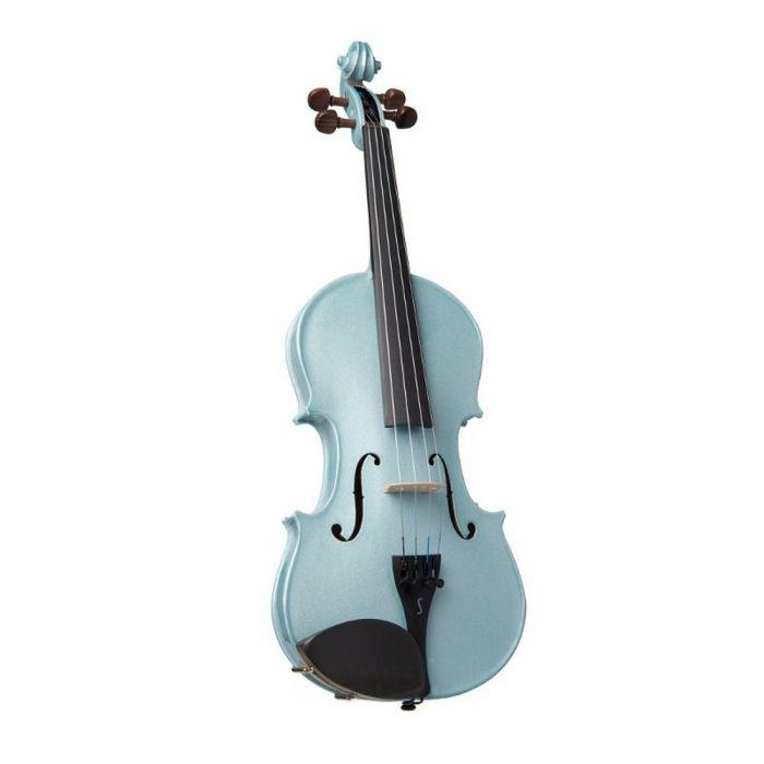 Harlequin Violin Outfit Light Blue 1 2, front view