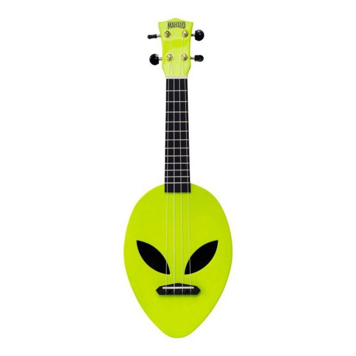 Mahalo Ukulele Creative Alien Neon Green, front view