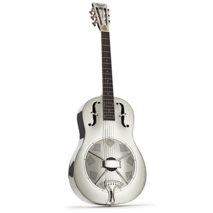 Ozark De Luxe Resonator Guitar 12 Fret Nickel Plate Steel, front view