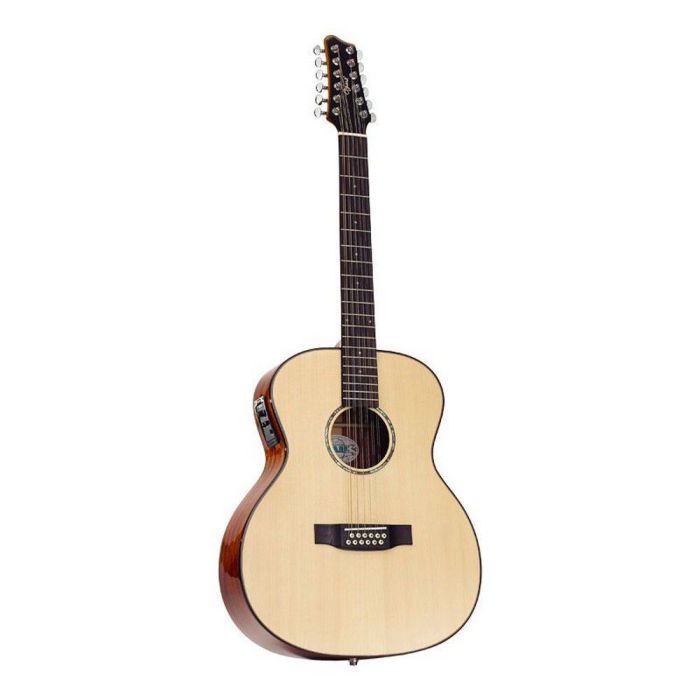 Ozark 12 String Guitar Solid Mahogany Spruce Electric, front view