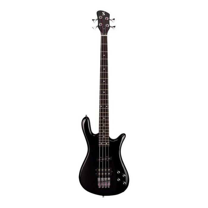 Sx Electric Bass Arched Body Black Finish, front view