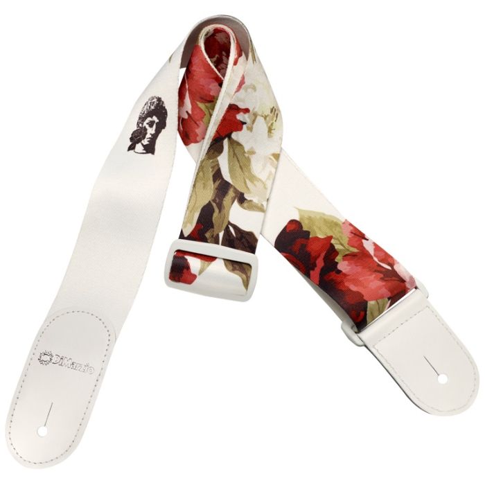 DiMarzio DD3147 Polyphia Tab Strap 2 inch Rose White