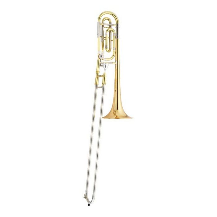 Jupiter Bb-F Trombone, Lacq. 13,34 Mm, Rosebrass frton view