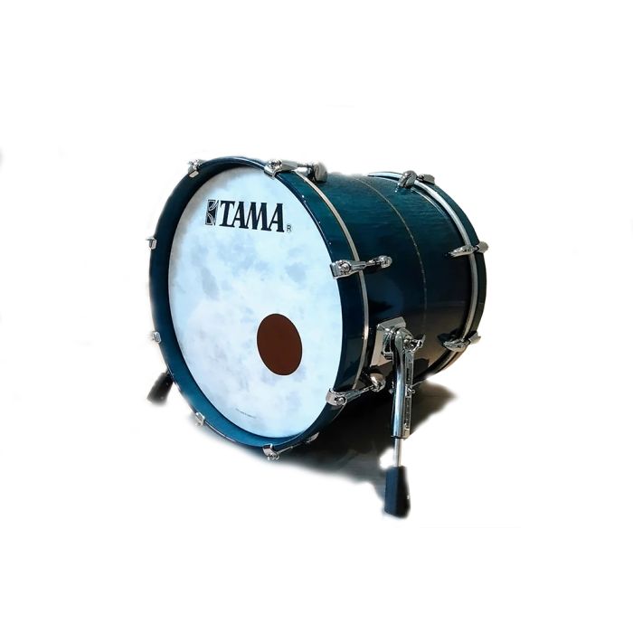 Tama Star Maple 14 X 18 Bass Drum Ocean Blue Curly Maple