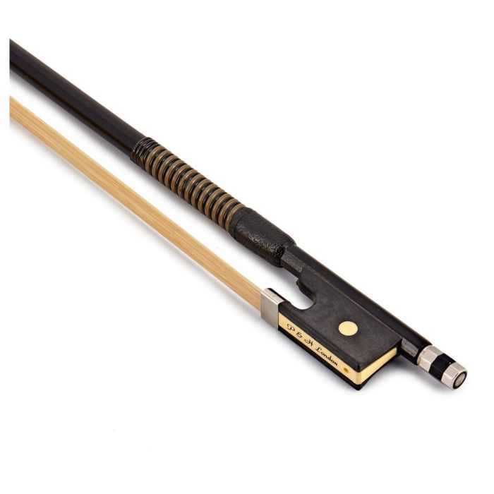 P & H Violin Bow Black Fibreglass Natural Hair 1/8 handle