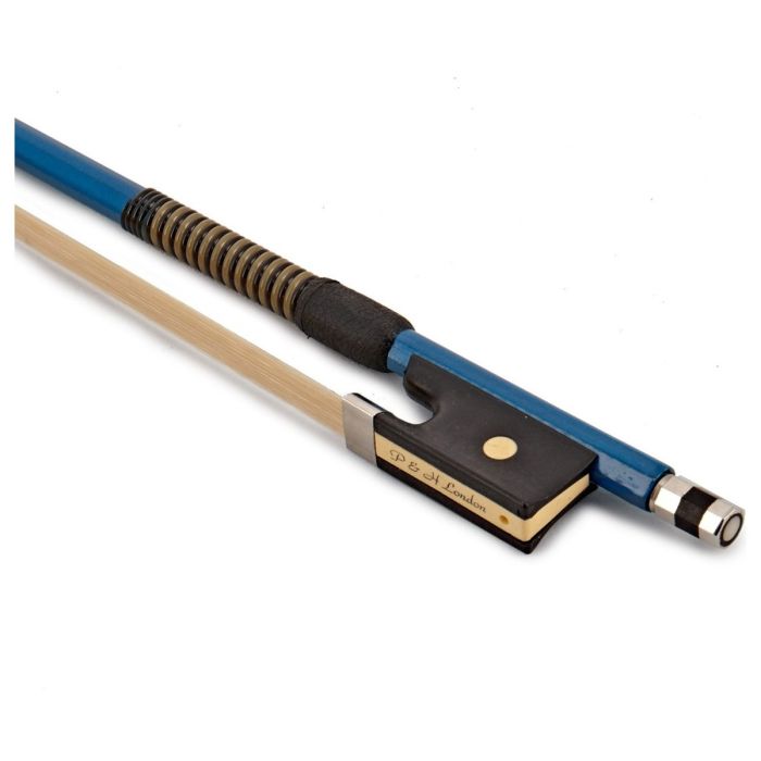 P & H Violin Bow Blue Fibreglass Natural Hair 1/8 handle