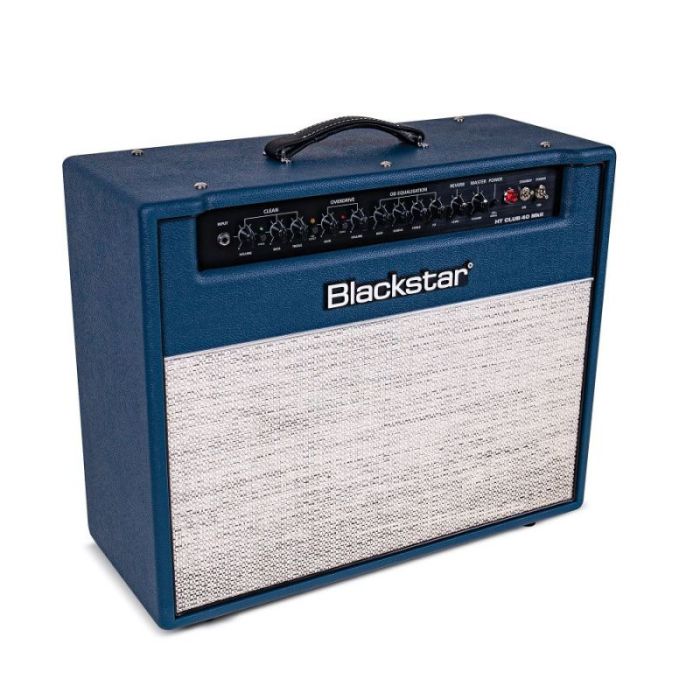 Blackstar HT Club 40 MKII Valve Amp, Royal Blue right-angled view