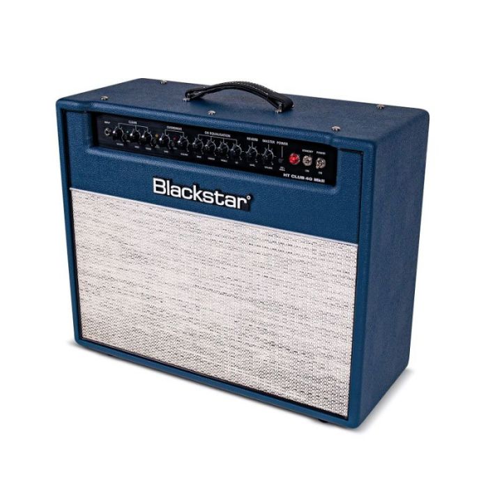 Blackstar HT Club 40 MKII Valve Amp, Royal Blue left-angled view