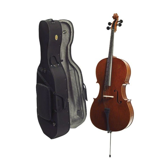 Stentor 1586A Cello Outfit Conservatoire With Hard Case 4/4 front view