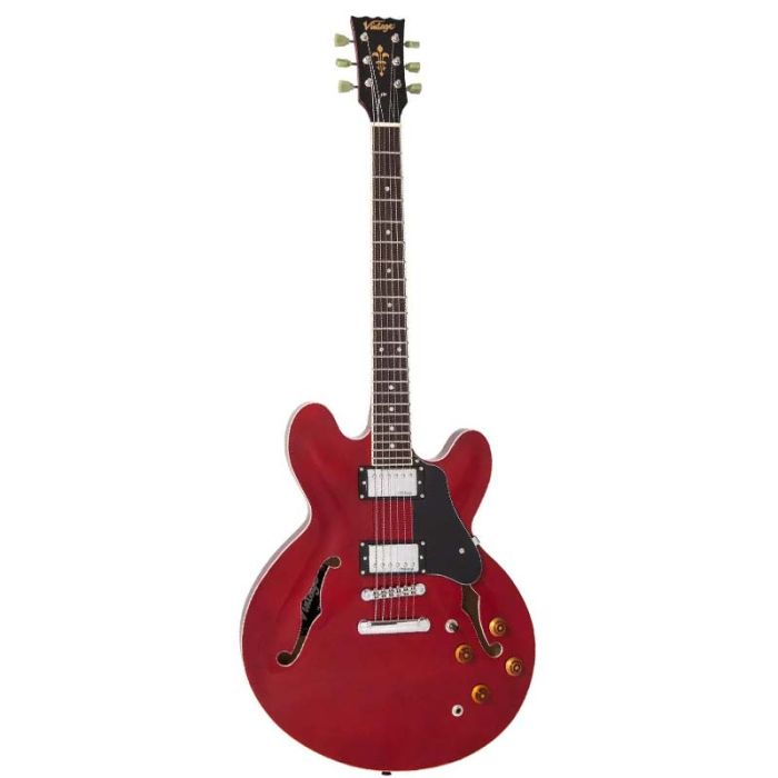 Overview of the Vintage VSA500 ReIssued Semi Acoustic Guitar, Cherry Red