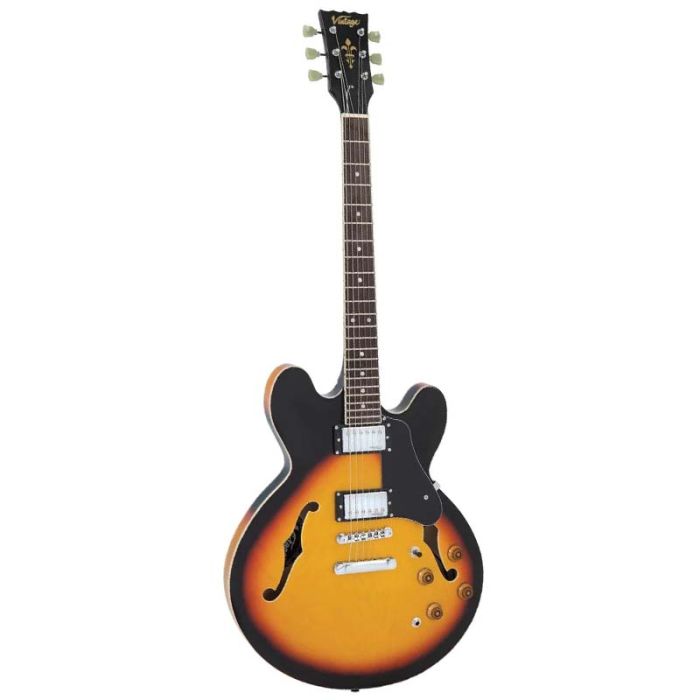 Overview of the Vintage VSA500 Re-Issued Semi Acoustic Guitar, Sunburst