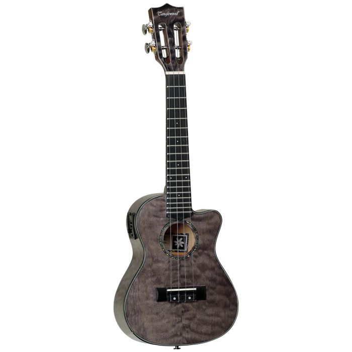 Tanglewood Deluxe Tiere Ukulele Concert Electro Obsidian Black Gloss