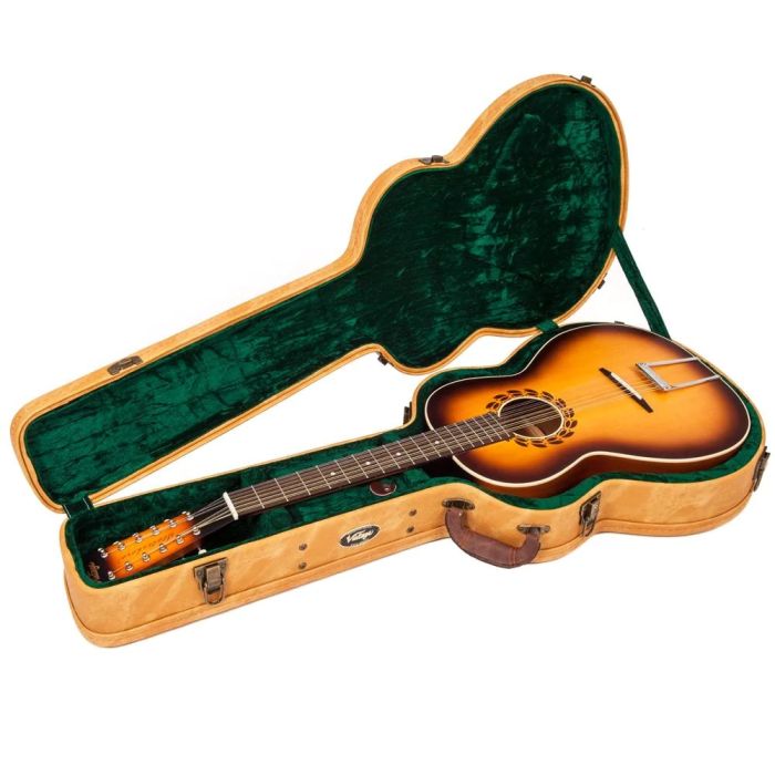 Vintage Electro Statesboro 12 String Guitar and case