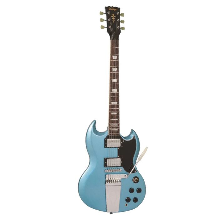 Vintage Vs6 Guitar W/Vibrola Tailpiece Gun Hill Blue front