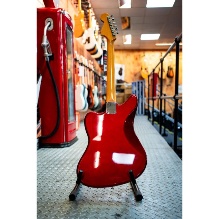 Back view of the Pre-Owned Fender Japan 1999-2002 Jaguar 60s Candy Apple Red