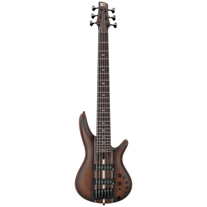 Ibanez SR1356B DUF 6 String Electric Bass Dual Mocha Burst Flat, front view