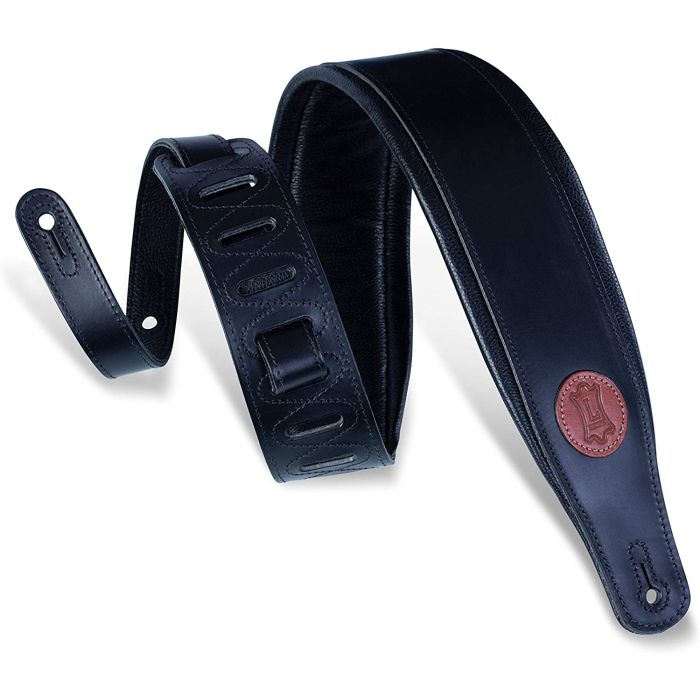 Levys Veg-tan Leather Signature Padded Strap Black