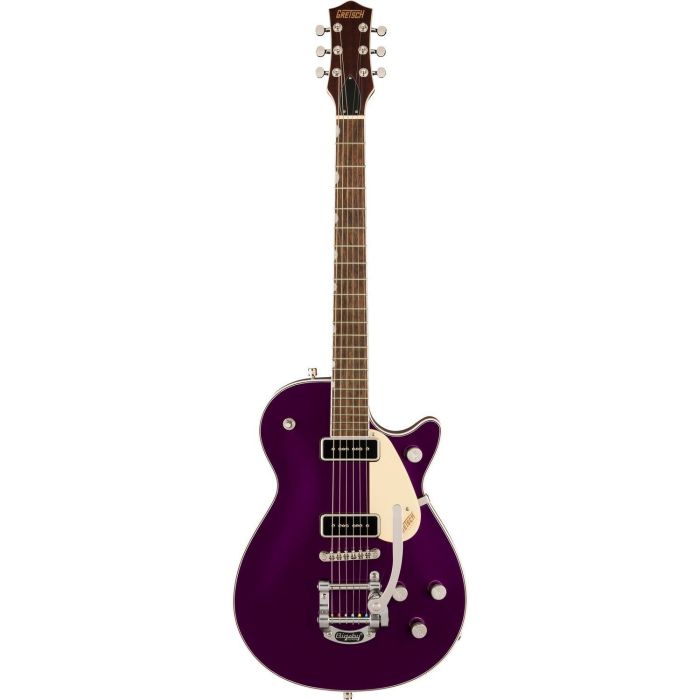 Gretsch G5210t p90 EMatic Jet Two 90 SC w Bigsby IL Amethyst, front view