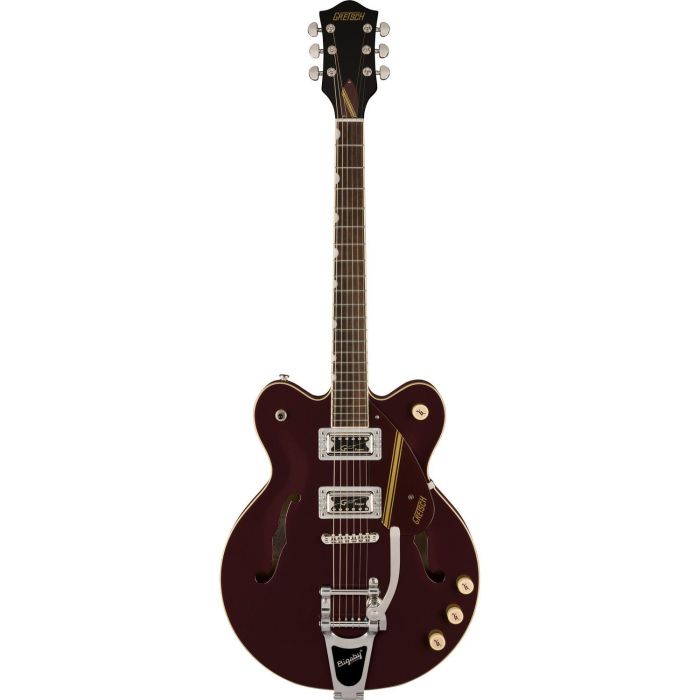 Gretsch G2604t Ltd Ed SLiner Rally Ii CB w Bigsby IL 2T Oxblood Walnut, front view