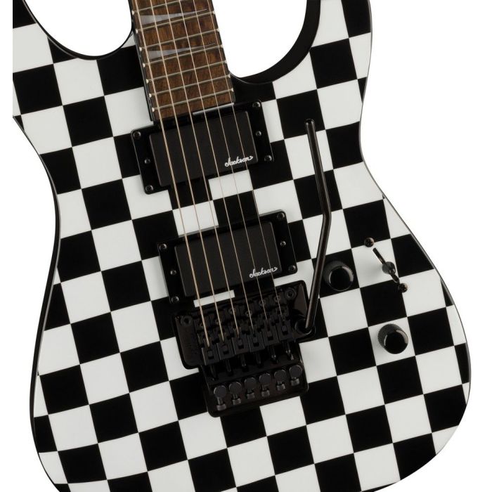 Jackson X Series Soloist Slx Dx IL Checkered Past, body closeup