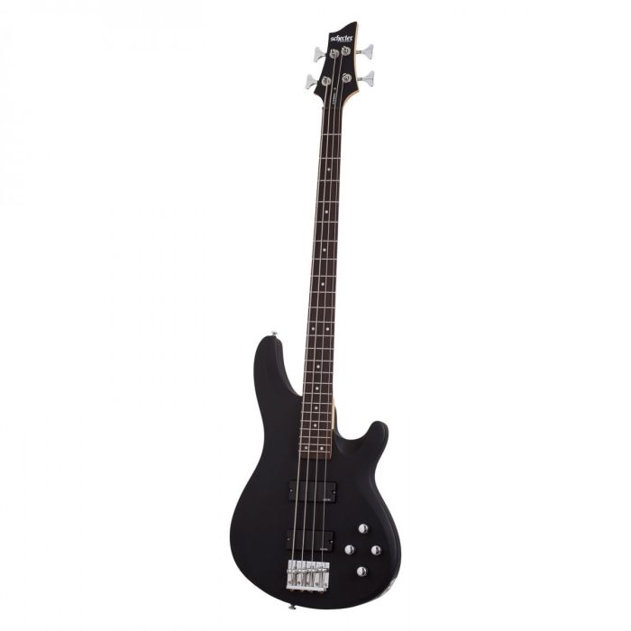 Schecter C-4 Deluxe Satin Black 4 String Bass Guitar front