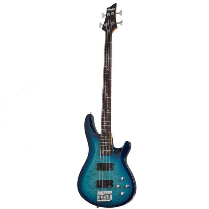 Schecter C-4 Plus Ocean Blue Burst 4 String Bass Guitar