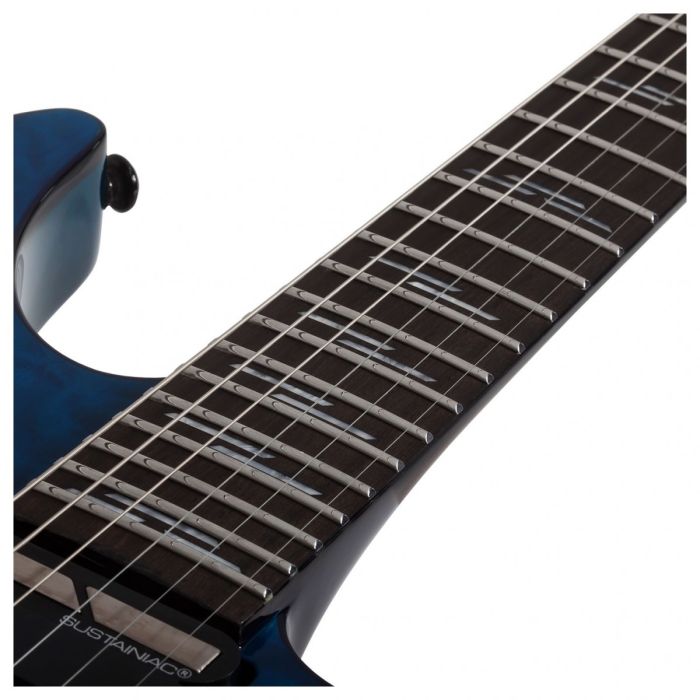 Schecter Reaper-6 Elite FR-S Deep Ocean Blue frets