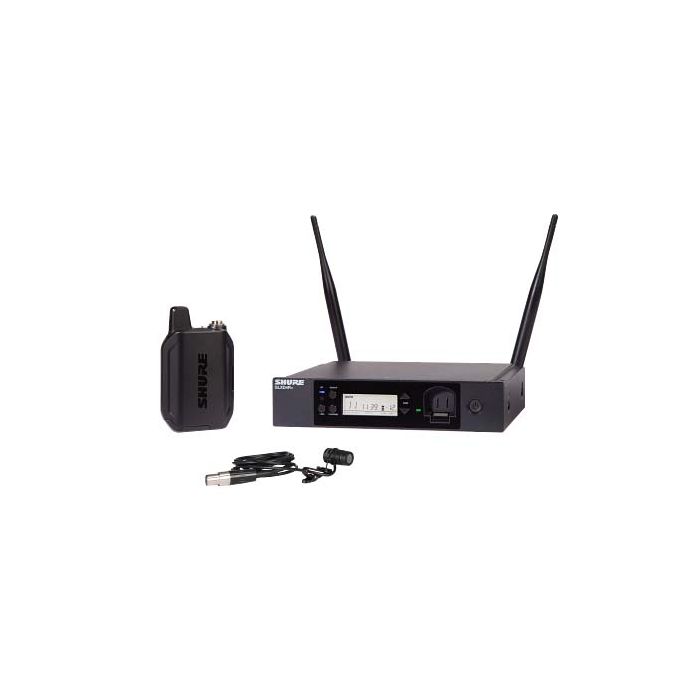 Shure GLXD14R+ Digital Wireless Rack System with WL185 Lavalier Microphone and GLXD4R+ Receiver